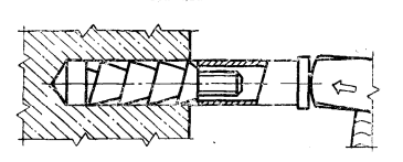 Установка болта в отверстие Установка болта